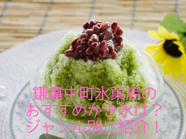 鎌倉中町氷菓店のおすすめかき氷は？ジャンル別に紹介！